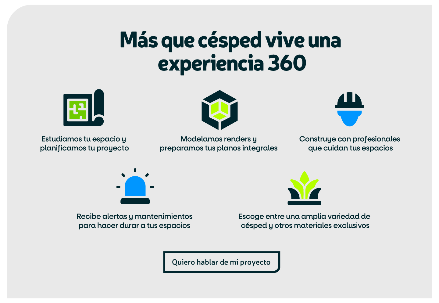 Experiencia Krece en construcción de espacios, césped sintético, jardines verticales y proyectos arquitectónicos en Ecuador